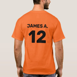 Benutzerdefiniertes Vorlagenteam (Vorder- und Rück T-Shirt