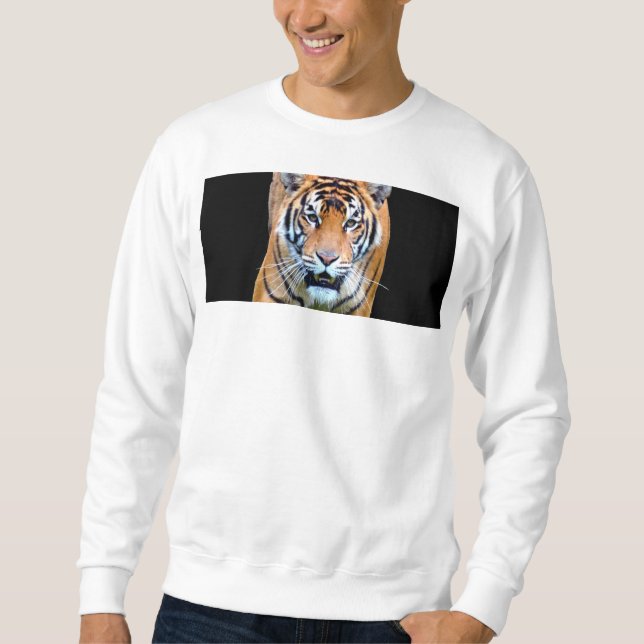 Benutzerdefiniertes Vorlagenwandern Tiger Moderne  Sweatshirt (Vorderseite)
