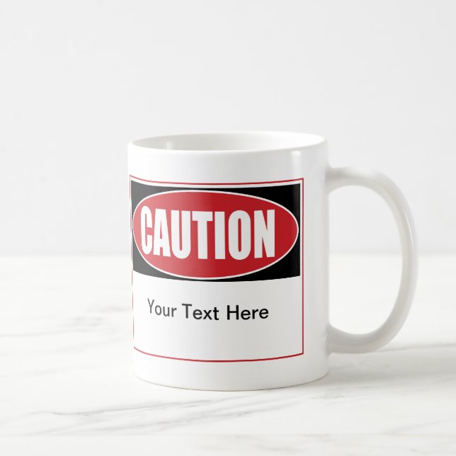 Benutzerdefiniertes Vorsichtszeichen Kaffeetasse (Rechts)