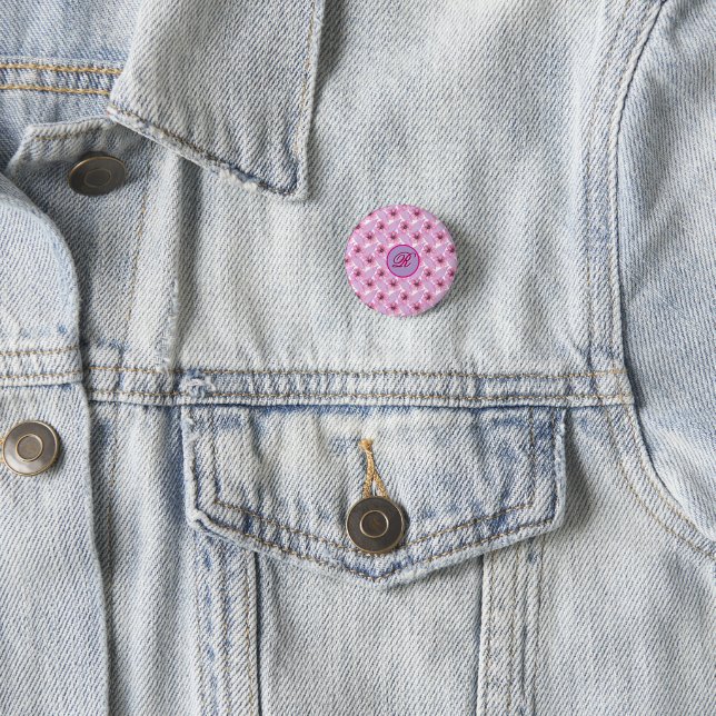 Benutzerdefiniertes Wasserfarben-Blumenmuster-Post Button (Beispiel)