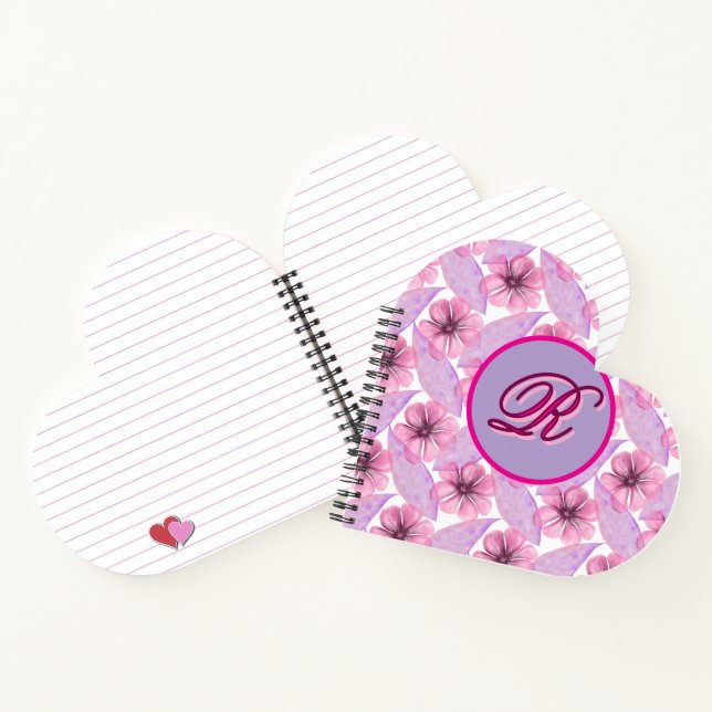 Benutzerdefiniertes Wasserfarben-Blumenmuster-Post Notizbuch (Innenseite)