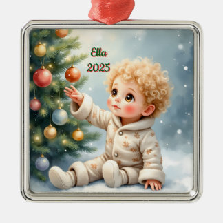 Benutzerdefiniertes Weihnachts-Baby-Mädchen oder - Ornament Aus Metall