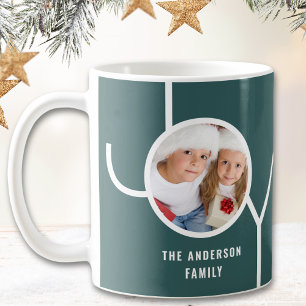 Benutzerdefiniertes Weihnachtsfoto Grün Kaffeetasse