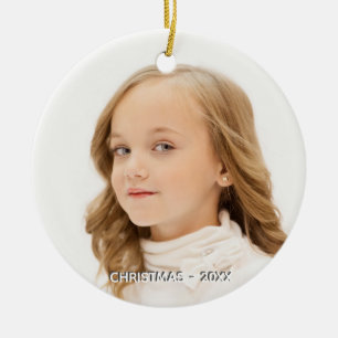 Benutzerdefiniertes Weihnachtsfoto Keramik Ornament