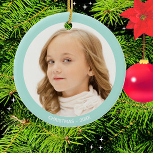 Benutzerdefiniertes Weihnachtsfoto Keramik Ornament