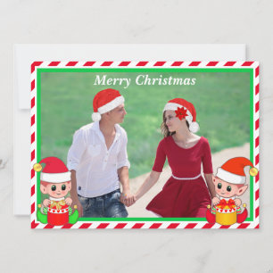 Benutzerdefiniertes Weihnachtsfoto & süßer Elf auf