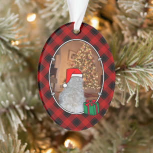 Benutzerdefiniertes Weihnachtsgebäck Rot und Schwa Ornament