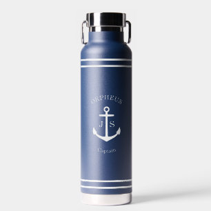 Benutzerdefiniertes weißes Ankerlogo Trinkflasche