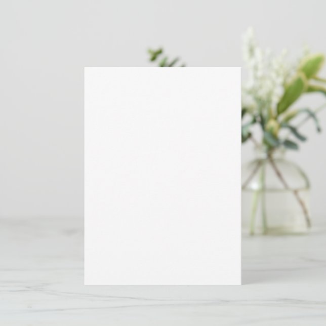 Benutzerdefiniertes weißes einfaches Design Foto o Karte (Stehend Vorderseite)