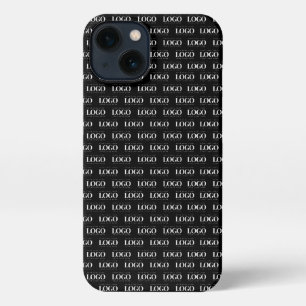Benutzerdefiniertes weißes Firmenlogo auf schwarze iPhone Hülle