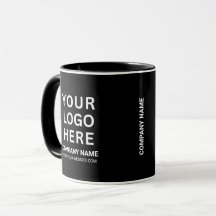 Benutzerdefiniertes weißes Firmenlogo auf schwarze