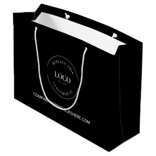 Benutzerdefiniertes weißes Logo auf der Website fü Große Geschenktüte