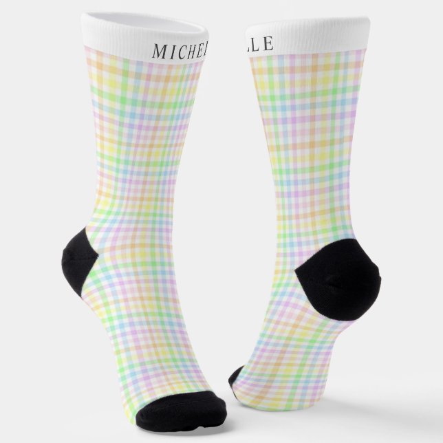 Benutzerdefiniertes, weißes mehrfarbiges Muster Socken (Gewinkelt)