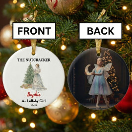 Benutzerdefiniertes Wiegenlied Mädchen Nussknacker Keramik Ornament