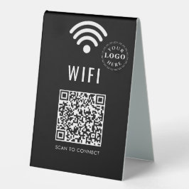 Benutzerdefiniertes WiFi Schwarzes Tischzeichen mi Tischaufsteller