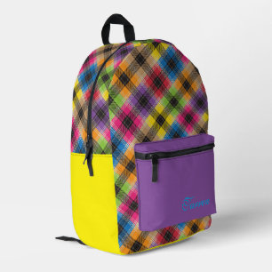 Benutzerdefiniertes Wildkariert  Bedruckter Rucksack