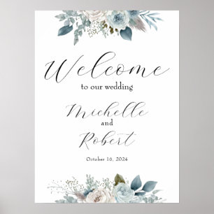 Benutzerdefiniertes Willkommens-Hochzeitsschild Poster