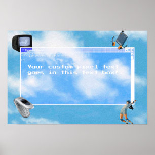 Benutzerdefiniertes Windows95-Computerthema Poster