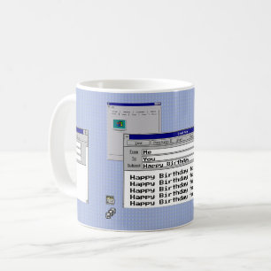 Benutzerdefiniertes Windows 95 Computerthema zum G Kaffeetasse