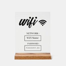 Benutzerdefiniertes WLAN-Passwort-Acryltischschild Acrylschild
