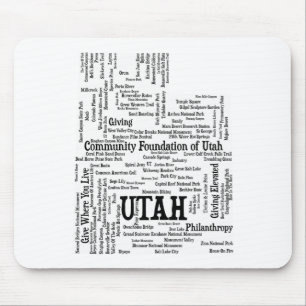 Benutzerdefiniertes Word Cloud-Maus-Pad - Schwarze Mousepad