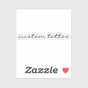 Benutzerdefiniertes Word Temporary Tattoo Dainty Q Aufkleber
