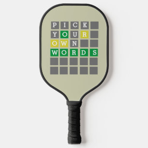 Benutzerdefiniertes Wort Pickleball Schläger