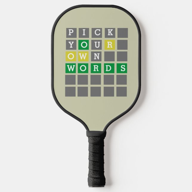 Benutzerdefiniertes Wort Pickleball Schläger (Vorderseite)