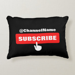 Benutzerdefiniertes YouTube-Abonnement-Shirt mit K Dekokissen