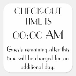 Benutzerdefiniertes Zeitlimit Quadratischer Aufkleber