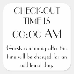 Benutzerdefiniertes Zeitlimit Quadratischer Aufkleber