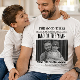 Benutzerdefiniertes Zeitungs-Shirt, Vater des Jahr T-Shirt