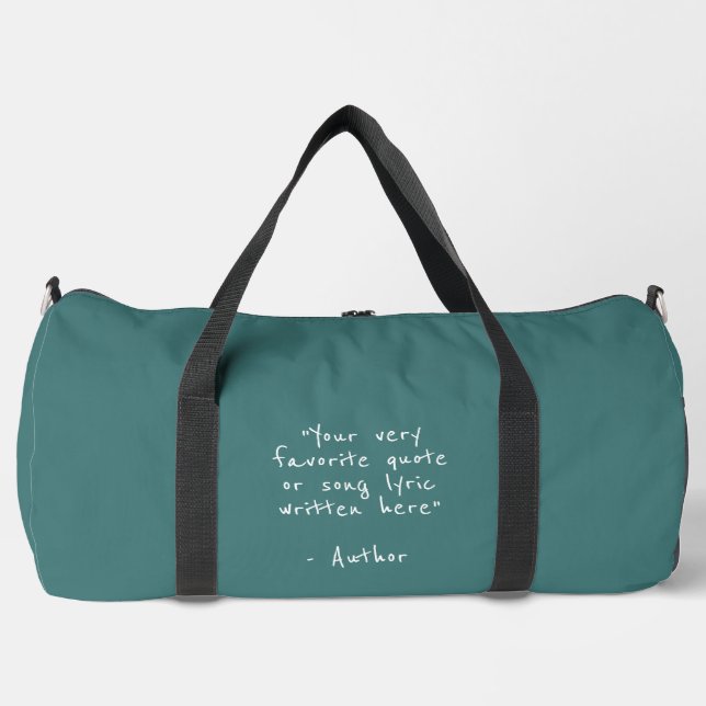Benutzerdefiniertes Zitat - Erstellen Sie Ihr eige Duffle Bag (Vorderseite)