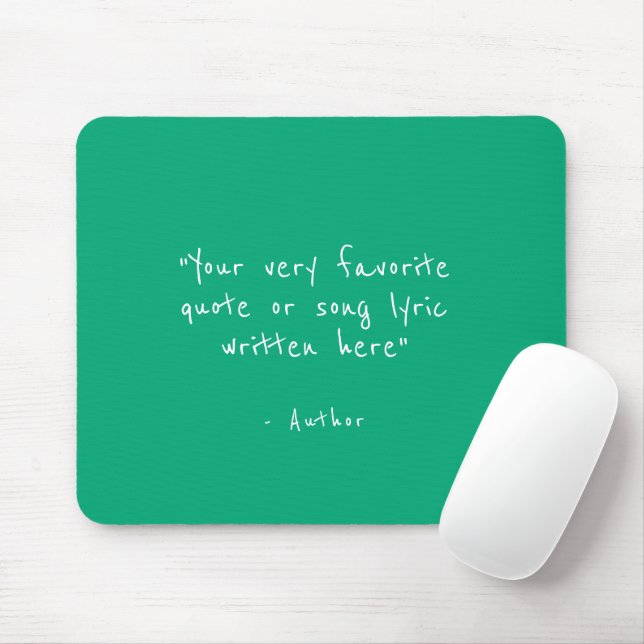Benutzerdefiniertes Zitat - erstellen Sie Ihr eige Mousepad (Mit Mouse)