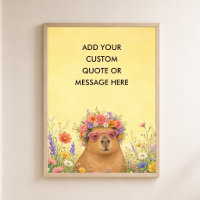 Benutzerdefiniertes Zitat Florale Capybara Lustige