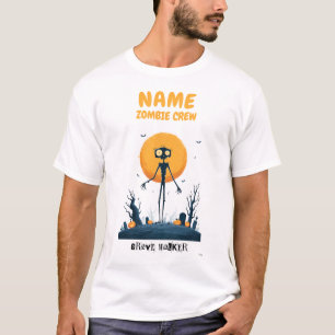 Benutzerdefiniertes Zombie-Crew-Halloween-Shirt T-Shirt