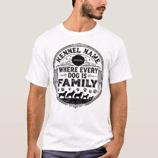 Benutzerdefiniertes Zuchtname-Hund-T-Shirt | Vinta T-Shirt