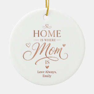 Benutzerdefiniertes Zuhause ist dort, wo Mama ist Keramik Ornament