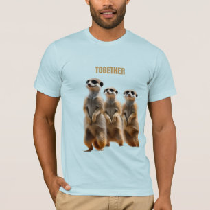 Benutzerdefiniertes „Zusammen“ Erdmännchen T-Shirt