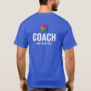 Benutzerdefiniertes zweiseitiges Design Mens Coach T-Shirt