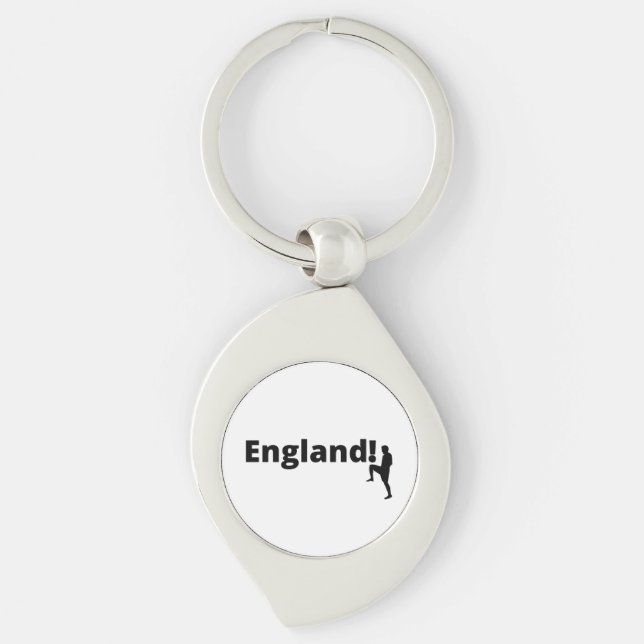benutzerfreundlicher englischer Fußball Schlüsselanhänger (Vorderseite)