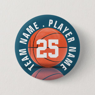 Benutzerfreundliches Basketballteam Button
