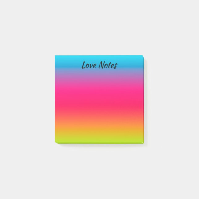 Benutzerfreundliches Blau, Rosa und Grün/Gelb Post-it Klebezettel (Vorderseite)