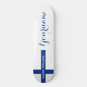 Benutzerskateboards für die finnische Flagge Skateboard