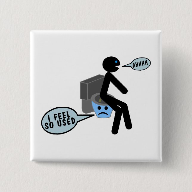 Benutzte Toilette Button (Vorderseite)