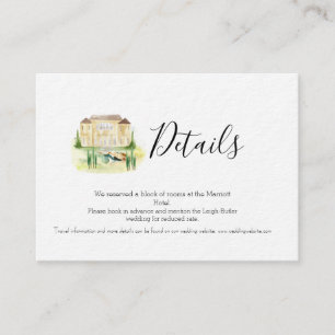 Benvenuti Italia Villa Wedding Details Card Begleitkarte