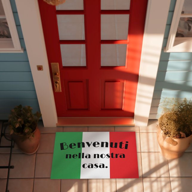 Benvenuti Nella Nostra Casa Flag Italien Fußmatte (Von Creator hochgeladen)