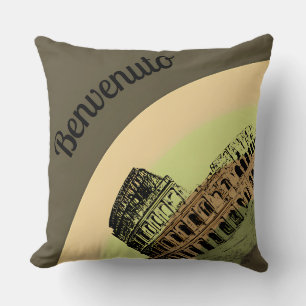 Benvenuto Rom Kolosseum Retro-Kunst-Kissen Kissen
