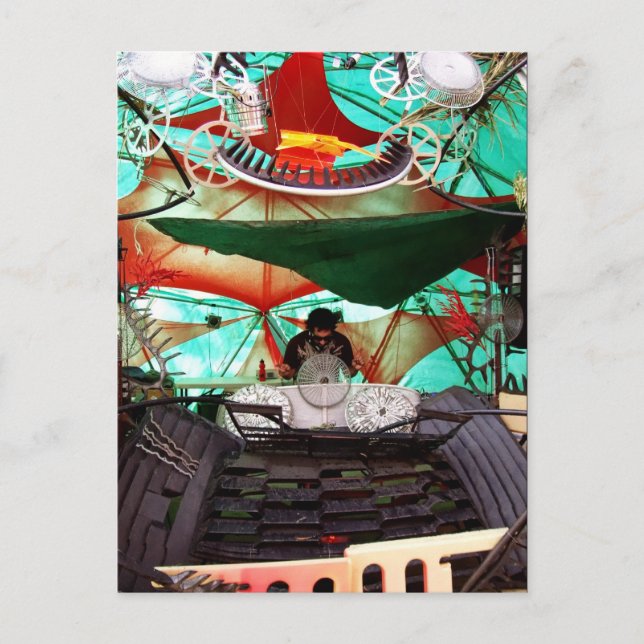 Benza | Sunset Bühne @ Rainbow Serpent '09 Postkarte (Vorderseite)