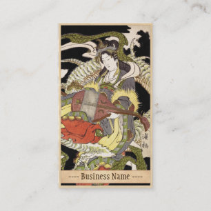 Benzaiten (Göttin der Schönheit) gesetzt auf ein Visitenkarte